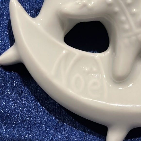 1978 Haviland Christmas ornament France "Sledding Angel" Discontinued - Picture 6 of 10